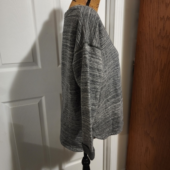 Columbia 3/4 Sleeve Pullover Heathered Grey Sweater Women's Large L Pocket EUC - Picture 2 of 7